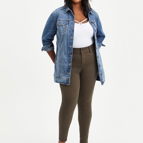 NWOT Torrid Medium Wash Longline Distressed Denim Jacket 1X - Picture 9 of 10